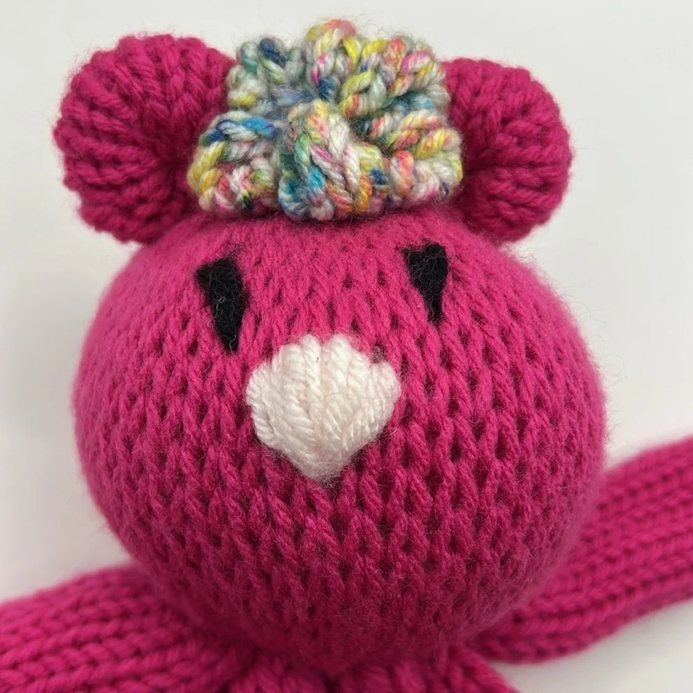 Baby lovey.  Handmade baby cuddle bear.